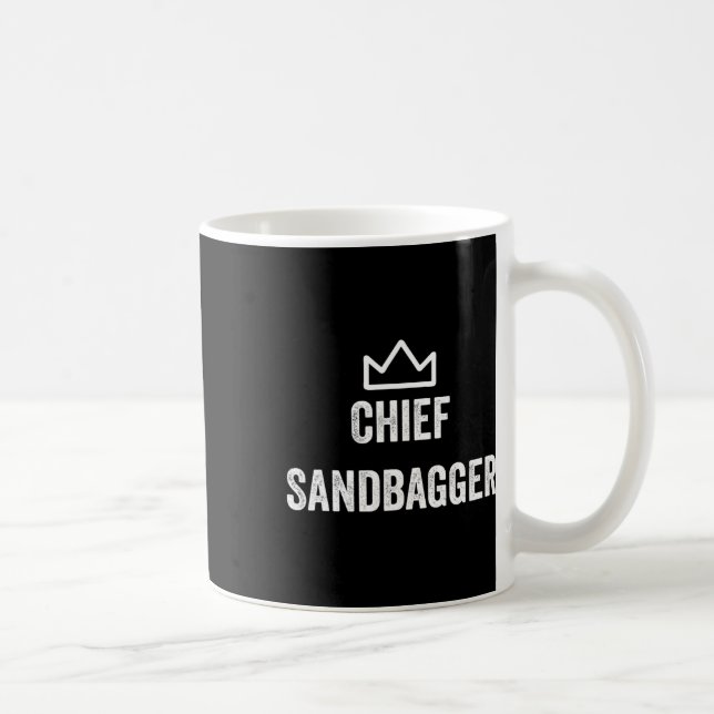 Chief Sandbagger Gift For Golf Meme Bjj Chess Sand Coffee Mug (Right)