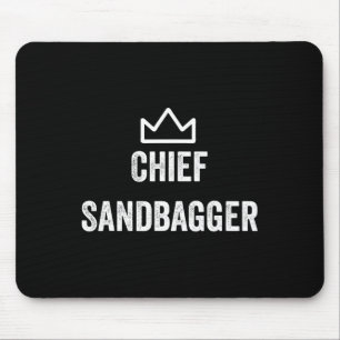 Chief Sandbagger Gift For Golf Meme Bjj Chess Sand Mouse Mat