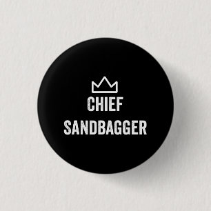 Chief Sandbagger Golf Meme Bjj Chess Sandbag 3 Cm Round Badge