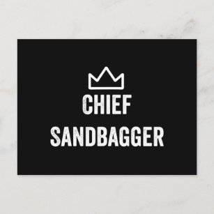 Chief Sandbagger Golf Meme Bjj Chess Sandbag Announcement Postcard