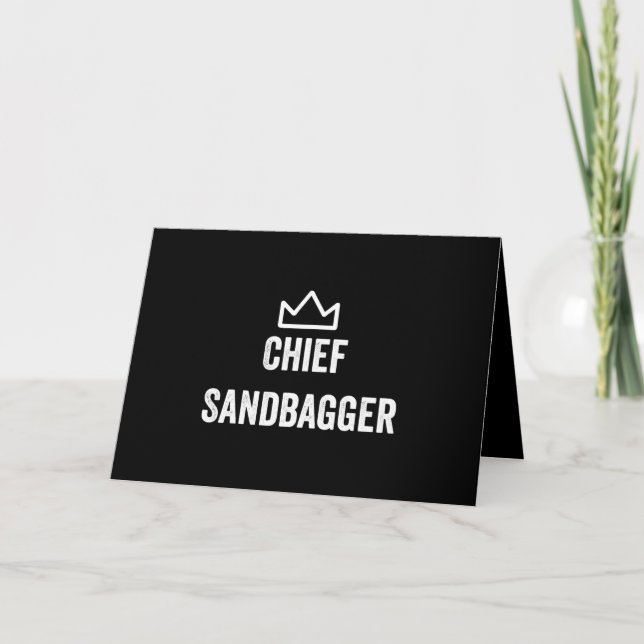Chief Sandbagger Golf Meme Bjj Chess Sandbag Card (Front)