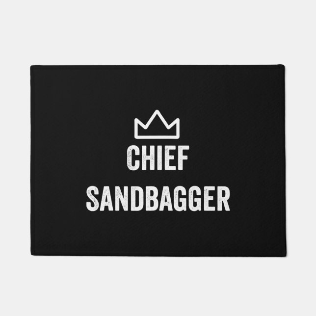 Chief Sandbagger Golf Meme Bjj Chess Sandbag Doormat (Front)