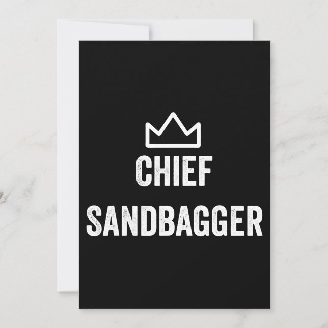 Chief Sandbagger Golf Meme Bjj Chess Sandbag Invitation (Front)