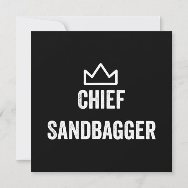Chief Sandbagger Golf Meme Bjj Chess Sandbag Invitation (Front)