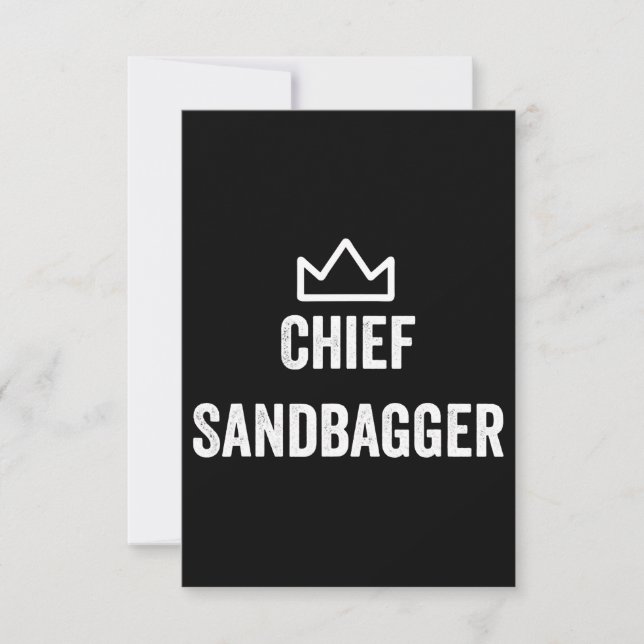 Chief Sandbagger Golf Meme Bjj Chess Sandbag Invitation (Front)