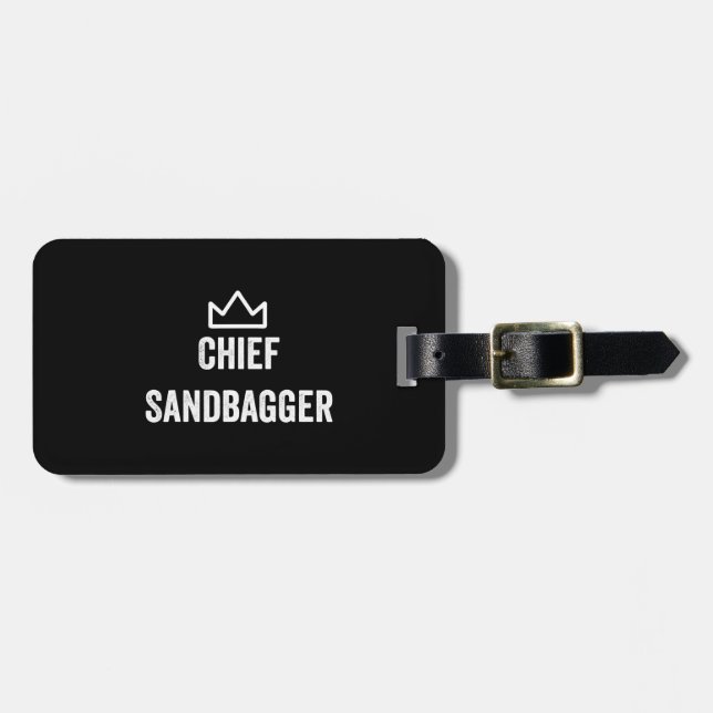 Chief Sandbagger Golf Meme Bjj Chess Sandbag Luggage Tag (Front Horizontal)