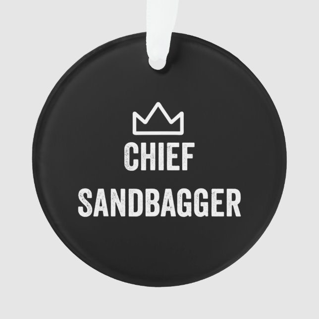 Chief Sandbagger Golf Meme Bjj Chess Sandbag Ornament (Front)