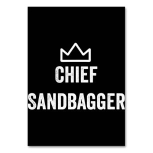 Chief Sandbagger Golf Meme Bjj Chess Sandbag Table Number