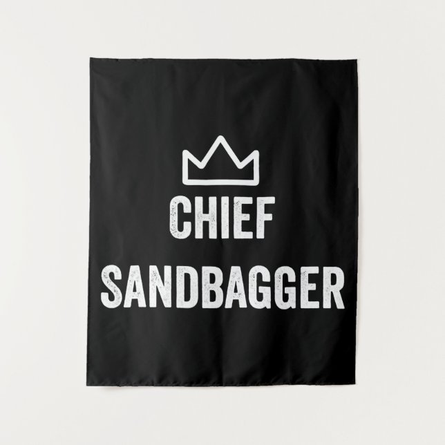 Chief Sandbagger Golf Meme Bjj Chess Sandbag Tapestry (Front)