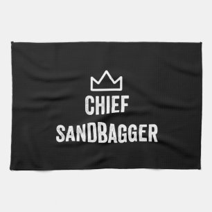 Chief Sandbagger Golf Meme Bjj Chess Sandbag Tea Towel