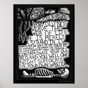 Chief Seattle Quote Poster - Web of Life