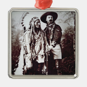 Chief Sitting Bull (1831-90) on tour with Buffalo Metal Tree Decoration