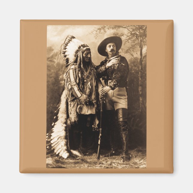 Chief Sitting Bull and Buffalo Bill 1895 Magnet (Front)