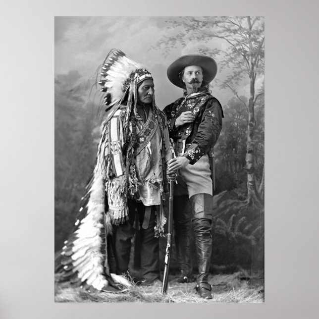 CHIEF SITTING BULL and Buffalo Bill Cody Poster (Front)