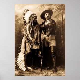 Chief Sitting Bull and Buffalo Bill Poster