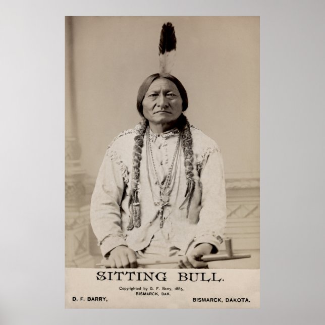 Chief Sitting Bull Portrait 1885 Poster (Front)
