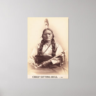 Chief Sitting Bull With Eyeglasses c. 1881 Canvas Print