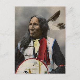 Chief Strikes With Nose, Oglala Sioux 1899 Postcard