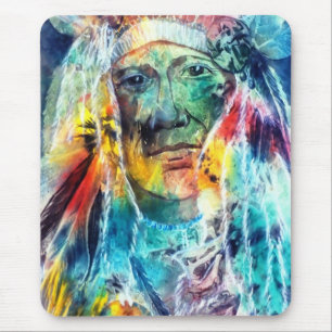 Chief Two Moons I Mouse Mat