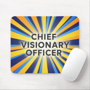 Chief Visionary Officer Sunburst Retro Mouse Mat