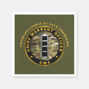 Chief Warrant Officer 4 (CW4) Promotion Napkin
