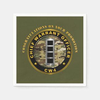 Chief Warrant Officer 4 (CW4) Promotion Napkin
