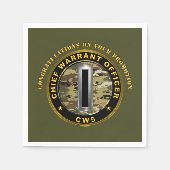 Chief Warrant Officer 5 (CW5)  Promotion   Napkin (Front)