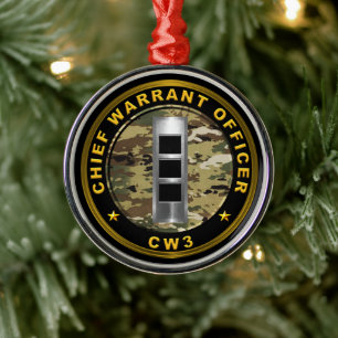 Chief Warrant Officer Three CW3 Metal Tree Decoration