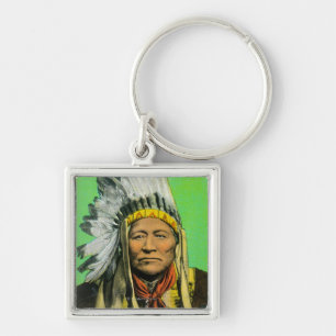 Chief Washakie Portrait Key Ring