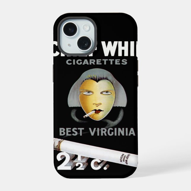 Chief Whip Cigarettes iPhone 15 Case (Back)