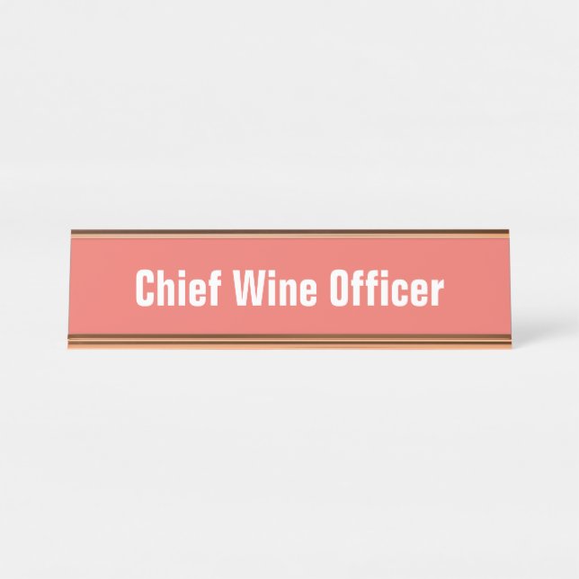 Chief Wine Officer Name Plate (Front)
