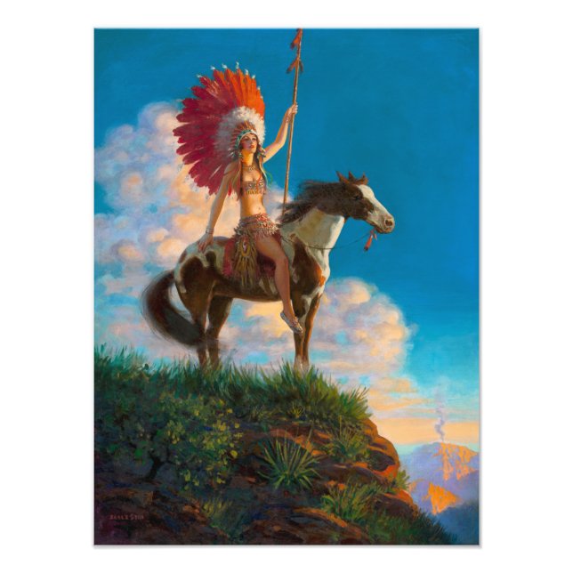 Chieftess Female Native American Indian Chief Photo Print (Front)