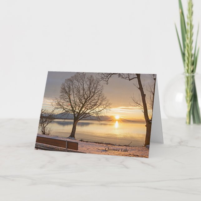 Chiemsee Lake, sunset, Card (Front)