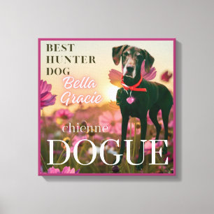 chienne dogue magazine cover for dogs ( female ) canvas print