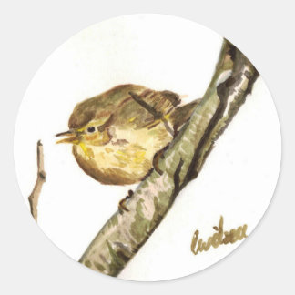 Chiffchaff badge classic round sticker
