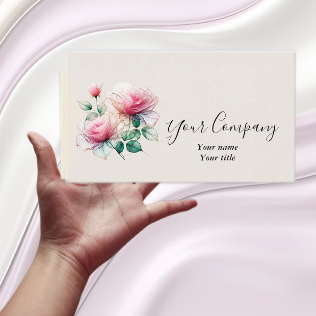 Chiffon Roses Business Card (Creator Uploaded)