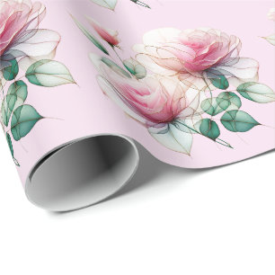 Chiffon Roses Wrapping Paper