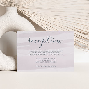 Chiffon Watercolor Reception Card Grey Lilac