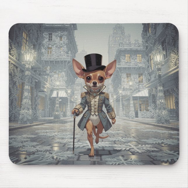 Chihuahua About Town In Paris Mouse Mat (Front)