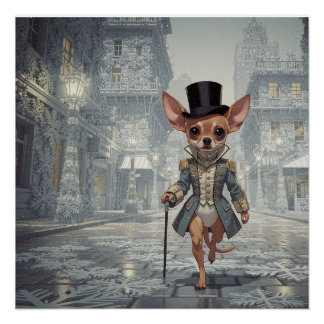 Chihuahua About Town In Paris Poster