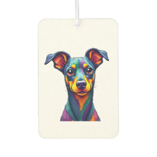 Chihuahua  Abstract Painting  Colour  Cute Dog (1) Car Air Freshener