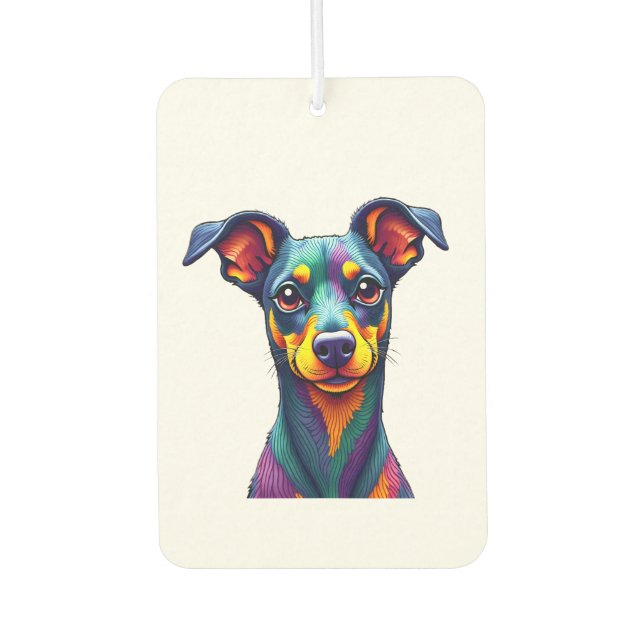 Chihuahua  Abstract Painting  Colour  Cute Dog (1) Car Air Freshener (Front)