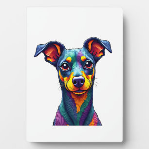 Chihuahua  Abstract Painting  Colour  Cute Dog (1) Plaque