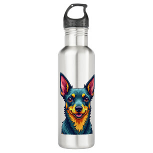 Chihuahua Abstract Painting Colour Cute Dog (2) 710 Ml Water Bottle