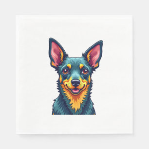 Chihuahua  Abstract Painting  Colour  Cute Dog (2) Napkin