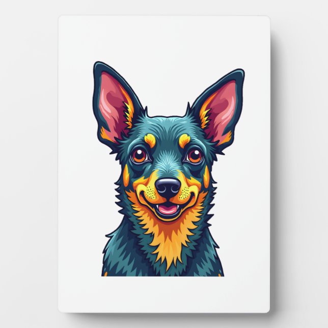 Chihuahua  Abstract Painting  Colour  Cute Dog (2) Plaque (Front)