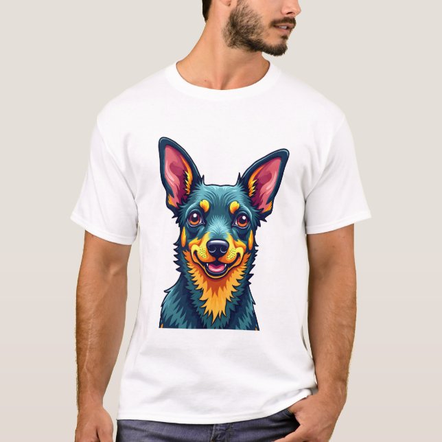 Chihuahua  Abstract Painting  Colour  Cute Dog (2) T-Shirt (Front)