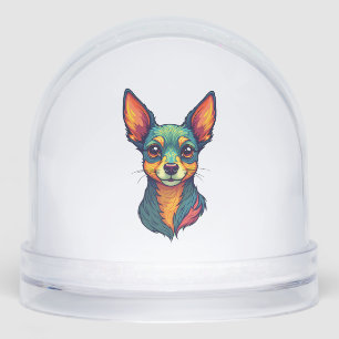 Chihuahua  Abstract Painting  Colour  Cute Dog (4) Snowglobe