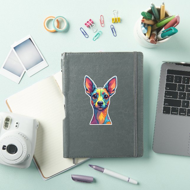 Chihuahua  Abstract Painting  Colour  Cute Dog (5) (iPad Cover)