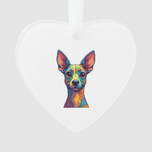 Chihuahua  Abstract Painting  Colour  Cute Dog (5) Ornament